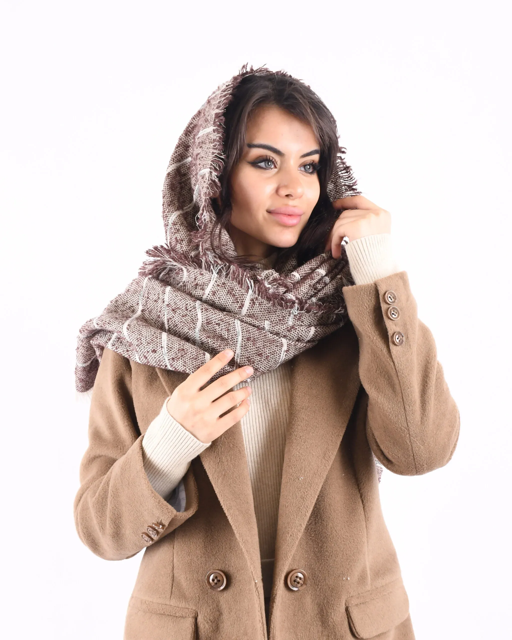 شال کنفی راه راه S00754