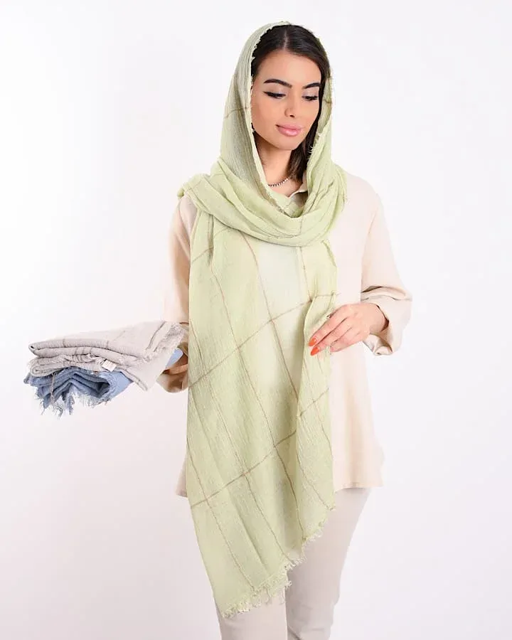 شال کنفی چهارخونه Oppsis00255