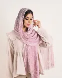 شال حریر مجلسی لبه ریش OppsiS00545 - Image 2
