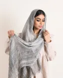 شال حریر مجلسی لبه ریش OppsiS00545 - Image 3