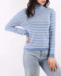 بلوز راه راه یقه اسکی L00103 - Image 2