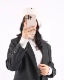کلاه بره بافت لوزی S00775 - Image 1