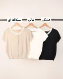 بلوز بافت آستین کوتاه L00287 - Image 2