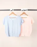 بلوز بافت آستین کوتاه L00287 - Image 3