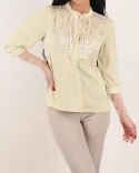 شومیز یقه گل بندی OppsiC00313