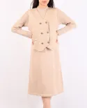 پیراهن دو تیکه ژیله دار L00234