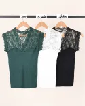 تاپ یقه گیپوری L00434 - Image 3