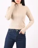 کراپ جلو زیپی کش بافت L00504 - Image 1