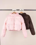 کاپشن کوتاه کلاهدار L00369 - Image 4