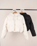 کاپشن کوتاه کلاهدار L00369 - Image 5