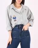 شومیز راه راه خرسی G003 - Image 2