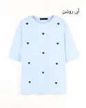 تیشرت قلب قلبی W0076 - Image 8