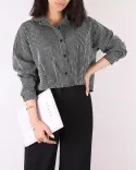 شومیز کراپ راه راه W0069 - Image 1