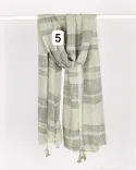 شال لینن راه راه S00213 - Image 5