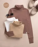 کراپ یقه اسکی H0097 - Image 11
