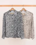 شومیز طرح پلنگی و زبرا C00219 - Image 3