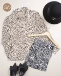 شومیز طرح پلنگی و زبرا C00219 - Image 5