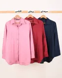 شومیز ساده و طرحدار اطلس C00325 - Image 6
