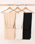 شلوار نیم بگ لینن حصیری C00355 - Image 10
